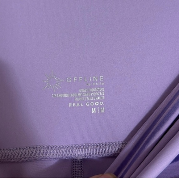 ✨OFFLINE by Aerie✨ Matching Goals Workout Set Velvet 7/8 Legging Sports Bra M - Picture 8 of 8